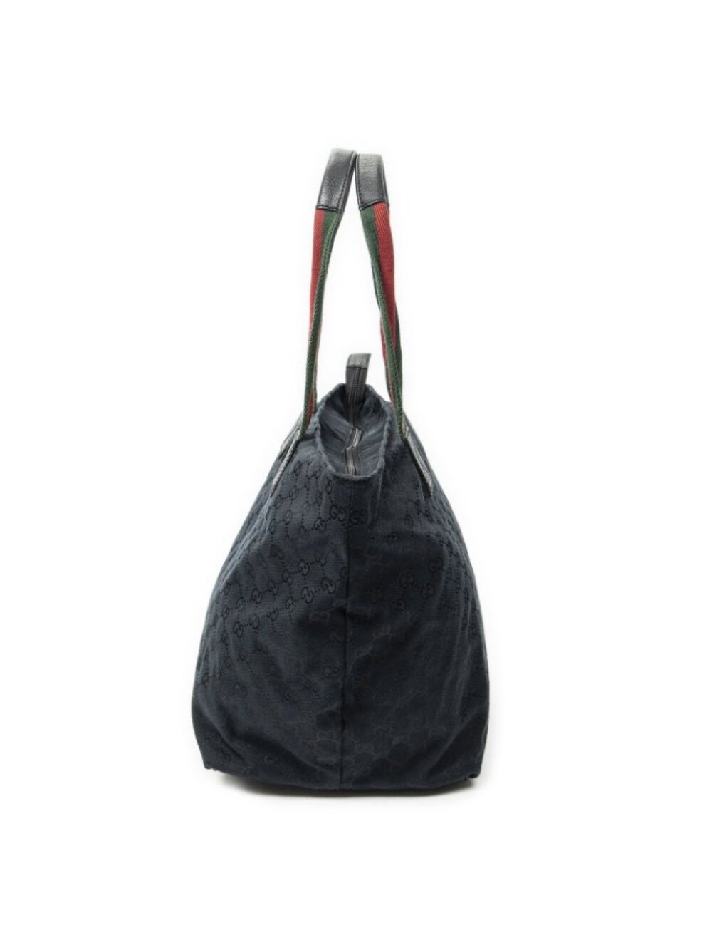 Gucci Large Web Shopping Tote Black Gg Canvas View 3